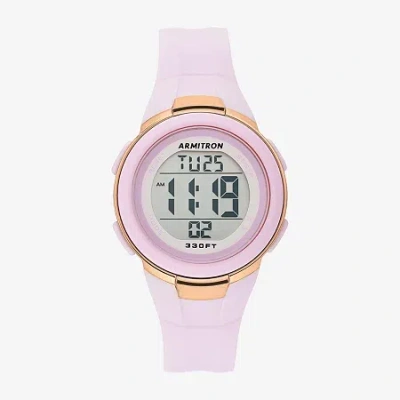 Armitron Womens Chronograph Multi-function Purple Strap Watch 45/7126lav In Pink