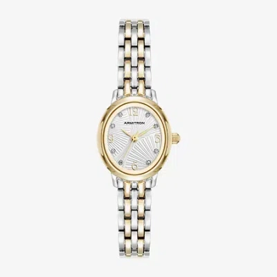 Armitron Womens Two Tone Bracelet Watch 75-5971wttt In Transparent