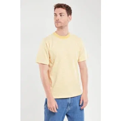 Armor-lux 59643 Heritage Striped T Shirt In Yellow/milk