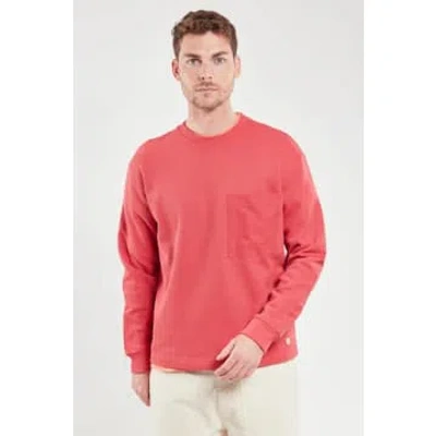 Armor-lux 71692 Heritage Crew Neck Sweatshirt In Cardinal Red