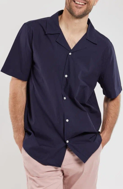 Armor-lux Comfort Cotton Camp Shirt In Navire