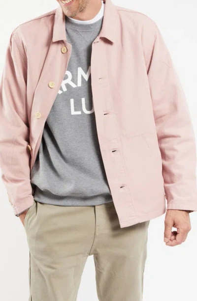 Armor-lux Heritage Cotton Shirt Jacket In Antic Pink