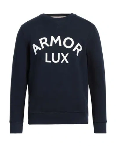 Armor-lux Man Sweatshirt Midnight Blue Size L Organic Cotton