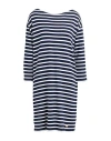 Armor-lux Woman Mini Dress Midnight Blue Size 4 Cotton
