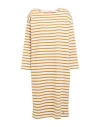 Armor-lux Woman Mini Dress Mustard Size 4 Cotton In Yellow