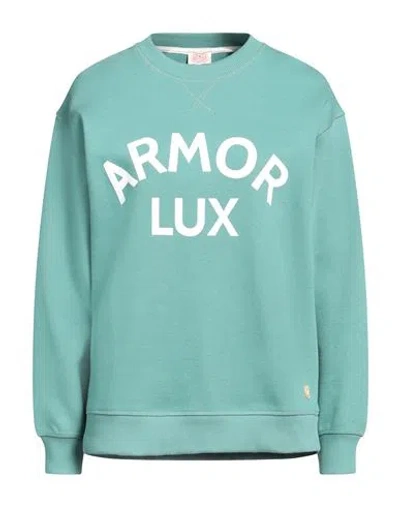 Armor-lux Woman Sweatshirt Sage Green Size 3 Organic Cotton