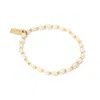 Arms Of Eve Women's Amber Pearl & Gold Bracelet In Gold
