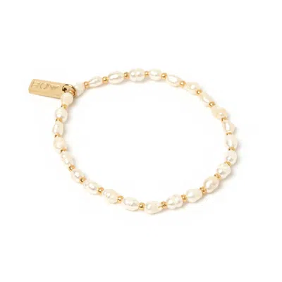 Arms Of Eve Women's Amber Pearl & Gold Bracelet