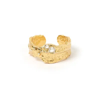 Arms Of Eve Women's Anya Gold And White Ring