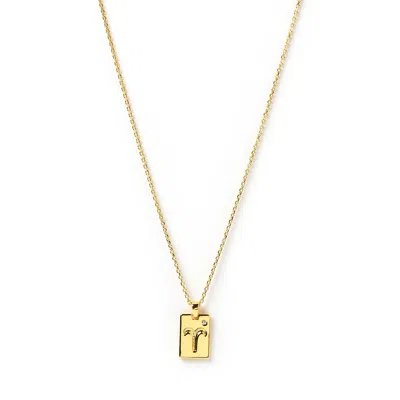 Arms Of Eve Women's Aries Gold Tag Zodiac Necklace