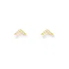 Arms Of Eve Women's Arrow Gold & Zircon Stud Earrings In Gold