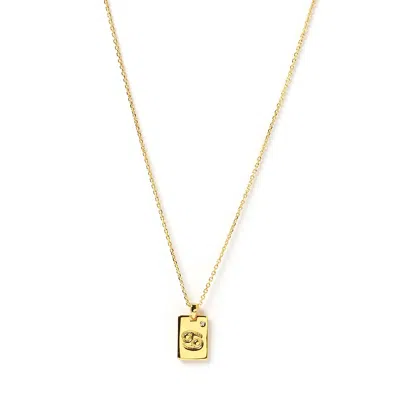 Arms Of Eve Women's Cancer Zodiac Gold Tag Necklace