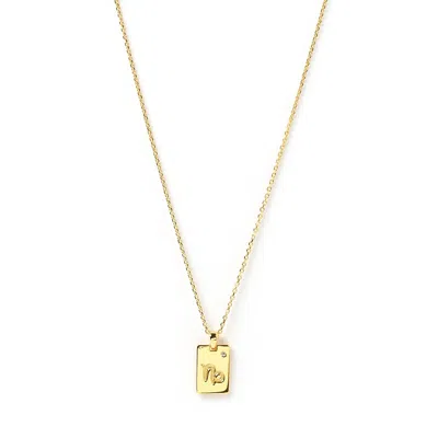 Arms Of Eve Women's Capricorn Zodiac Gold Tag Necklace