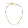 Arms Of Eve Women's Cecilia Gold & Pearl Necklace In Gold
