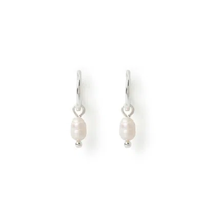 Arms Of Eve Women's Cordelia Pearl Earrings - Silver