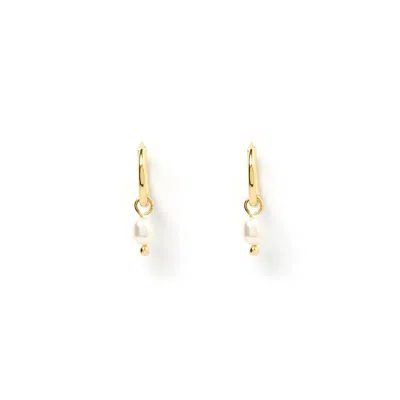 Arms Of Eve Women's Cordelia Pearl Earrings In Yellow