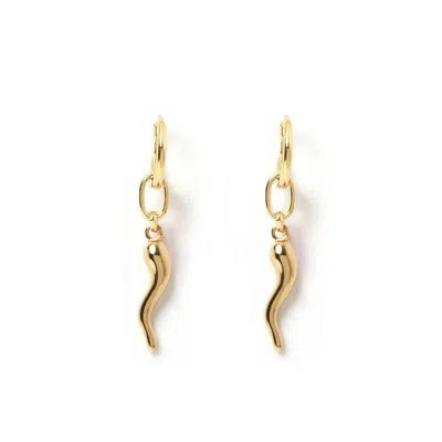 Arms Of Eve Women's Cornicello Charm Earrings In Gold