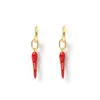 Arms Of Eve Women's Cornicello Red Charm Earrings In Red