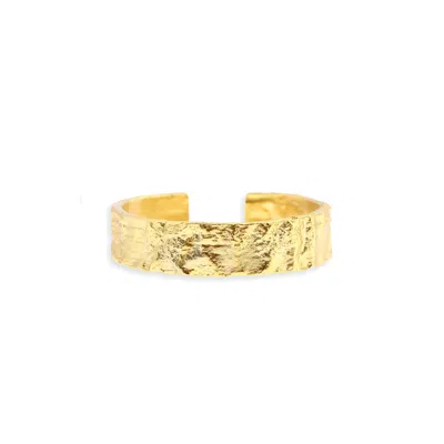 Arms Of Eve Women's Eros Gold Textured Ring - Medium