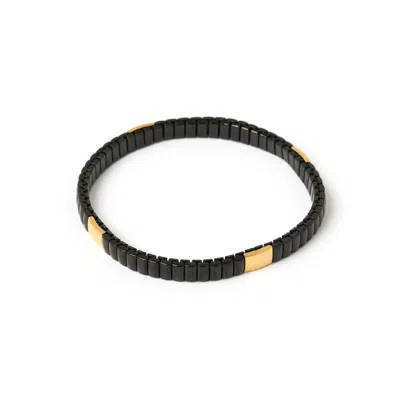 Arms Of Eve Women's Gold / Black Onyx Bracelet - Black In Multi