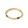 Arms Of Eve Women's Gold / Black Onyx Bracelet - Two Toned In Multi