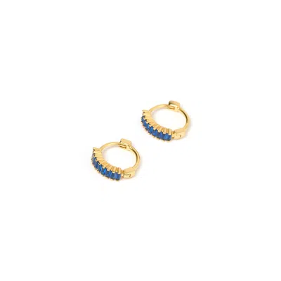 Arms Of Eve Women's Gold / Blue Khloe Gold Earrings - Sapphire In Multi