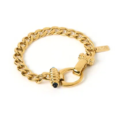Arms Of Eve Women's Gold / Blue Tauba Gold Bracelet In Multi