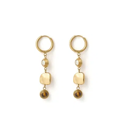 Arms Of Eve Women's Gold / Brown Indie Gold Earrings In Multi