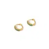 Arms Of Eve Women's Gold / Green Khloe Gold Earrings - Emerald In Multi