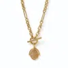 Arms Of Eve Women's Gold / Pink / Purple Delilah Spinner Necklace - Rose Quartz