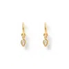 Arms Of Eve Women's Gold / White Daisy Gold Earrings - Stone In Multi