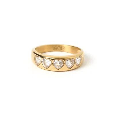 Arms Of Eve Women's Gold / White J'adore Gold Ring - Stone In Multi