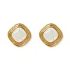 Arms Of Eve Women's Gold / White Ophelia Mother Of Pearl Earrings