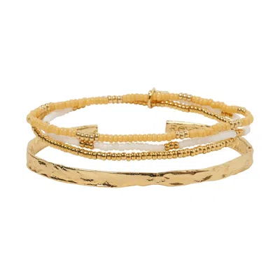 Arms Of Eve Women's Gold / Yellow Sunshine Bracelet Stack - Mango