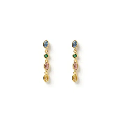 Arms Of Eve Women's Isadora Gold Earrings - Multi Blue