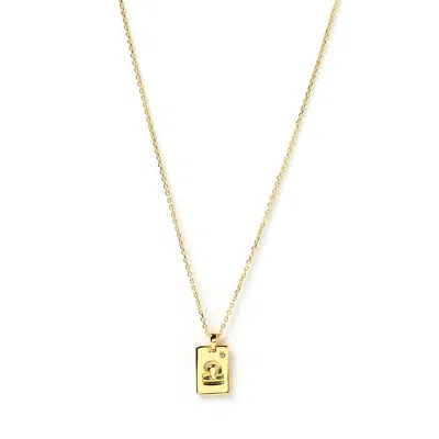 Arms Of Eve Women's Libra Zodiac Gold Tag Necklace