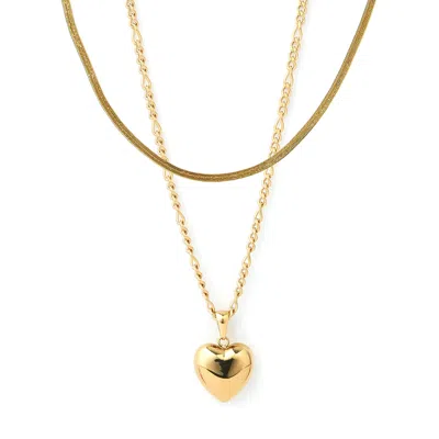 Arms Of Eve Women's Lovebird Necklace Stack - Gold