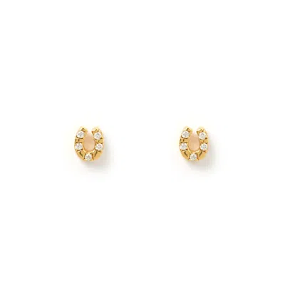 Arms Of Eve Women's Lucky Horseshoe Gold Studs