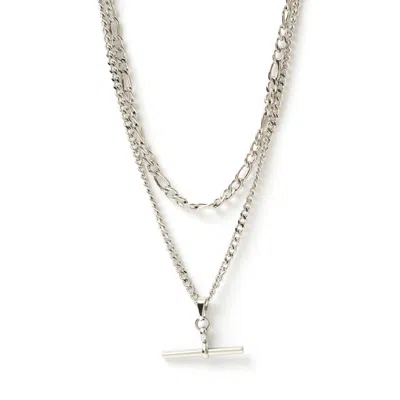 Arms Of Eve Women's Marcella Double Stack Silver Necklace