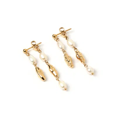 Arms Of Eve Women's Mimi Pearl & Gold Earrings