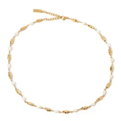 Arms Of Eve Women's Mimi Pearl & Gold Necklace