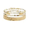 Arms Of Eve Women's Neutrals / Gold Savana Bracelet Stack - Sand In Gold