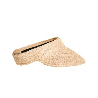Arms Of Eve Women's Neutrals Sunray Roll Up Sun Visor - Light Natural In Yellow