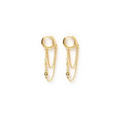 Arms Of Eve Women's Paloma Gold Huggie Earrings
