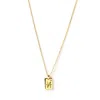 Arms Of Eve Women's Pisces Zodiac Gold Tag Necklace In Gold