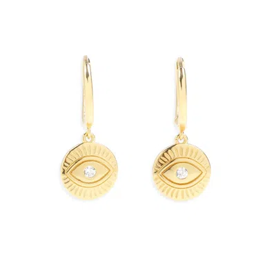 Arms Of Eve Women's Protective Eye Gold Hoop Huggies