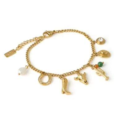 Arms Of Eve Women's Rodeo Gold Charm Bracelet