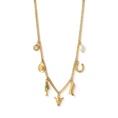 Arms Of Eve Women's Rodeo Gold Charm Necklace