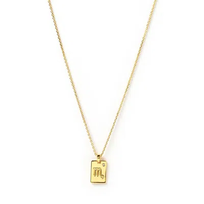 Arms Of Eve Women's Scorpio Zodiac Gold Tag Necklace