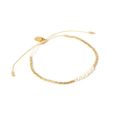 Arms Of Eve Women's Seline Gold And Pearl Bracelet